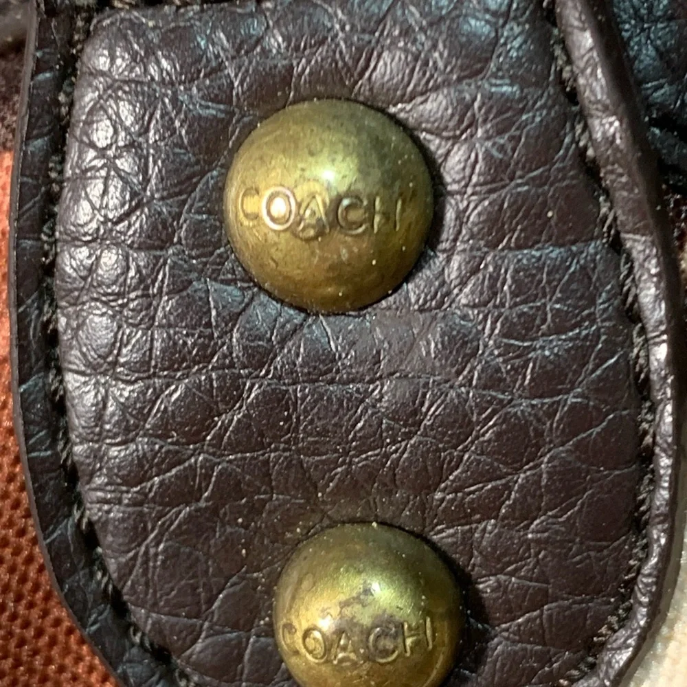 Coach Multicolor Circle Print Shoulder Bag - Brown/Tan/Cream/White - Picture 7 of 14